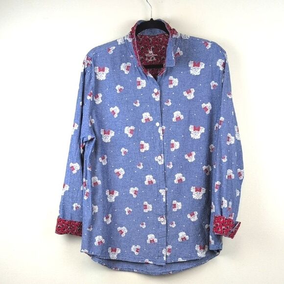 Disney Parks Limited Edition Spring Flower Festival Minnie Mouse Chambray Shirt - Picture 10 of 10